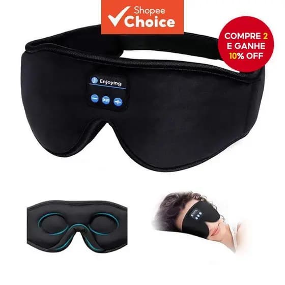 Máscara de Olhos Bluetooth 3D Nova, Fones de Ouvido sem fio para Música, Máscara de Olhos Bluetooth para Dormir.