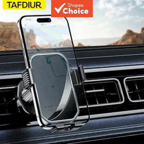 Suporte Veicular para Celular TAFDIUR para Saída de Ar, Trava Automática, Rotação 360° para Navegação Automotiva