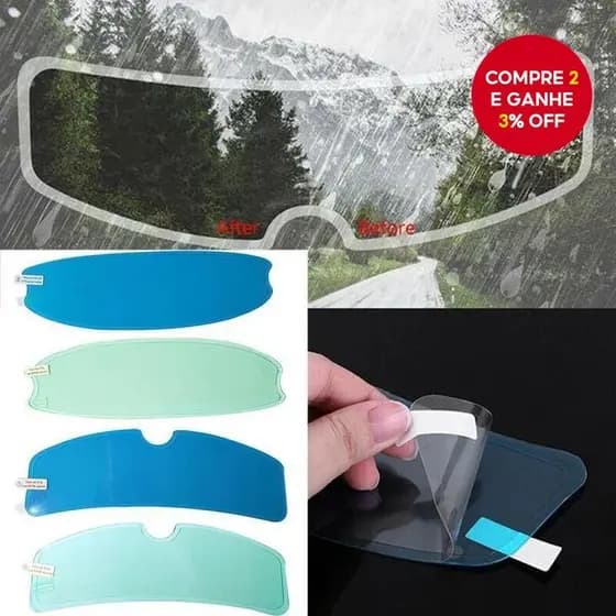 Filme De Capacete Antiembaçante À Prova De Chuva Para Viseiras De Motocicleta-Proteção Universal De Lente De Alta Defini