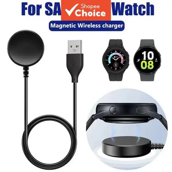 Dock Carregador Magnético com Porta USB de Carregamento Rápido para Samsung Galaxy Watch 8 7 6 5 4 Pro