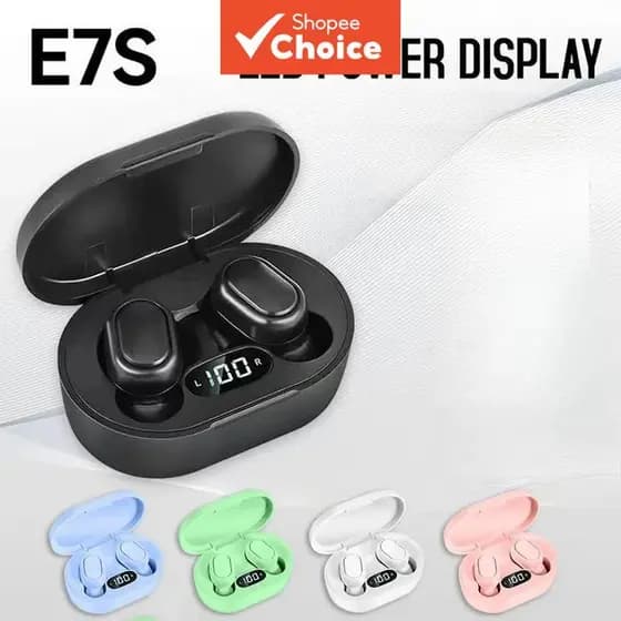 E7S Fones De Ouvido TWS Sem Fio Bluetooth Controle Esporte Microfone Música Trabalho Em Todos Os Smartphones
