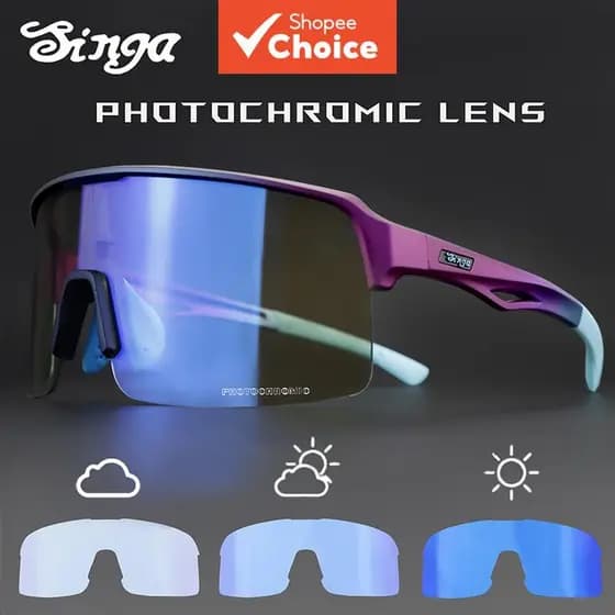 Óculos De Sol Esportivos Fotocromáticos Singa Masculino Feminino Ao Ar Livre Uv400 HD Ciclismo
