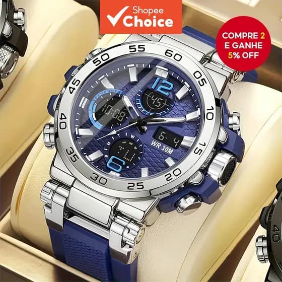 Qualidade Original LED Relógio Digital Multifuncional Luminoso Moda À Prova Dwaterproof Água De Pulso Jam Tangan