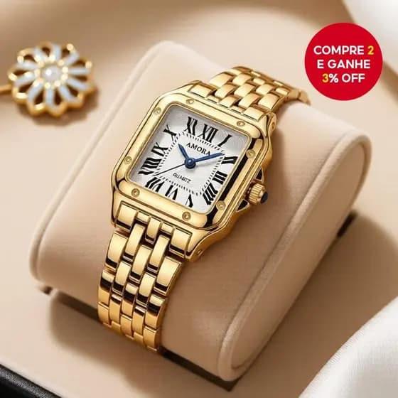 Relógio de Pulso Feminino com Mostrador Quadrado Elegante, Pulseira de Quartzo à Prova D’água para Negócios