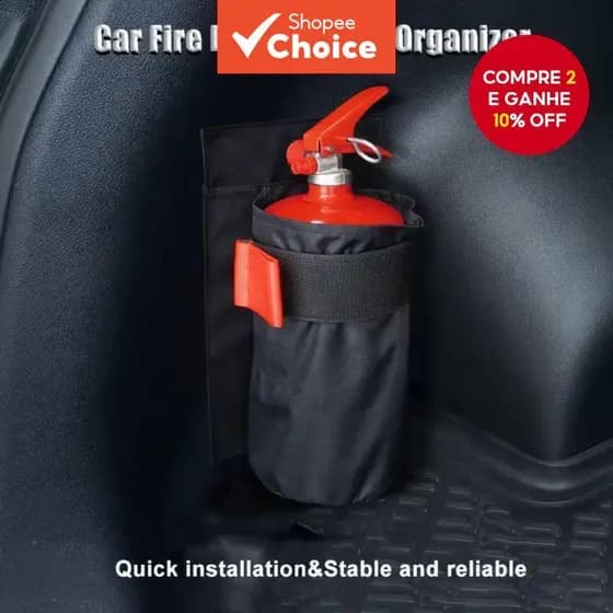 Bolsa De Armazenamento De Porta-Malas De Extintor De Incêndio De Carro Em Tecido Oxford E Suporte Organizador