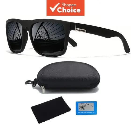 Óculos de Sol Polarizados Quadrados UV400 Clássicos para Homens - Kit de Óculos para Ciclismo, Direção e Pesca com