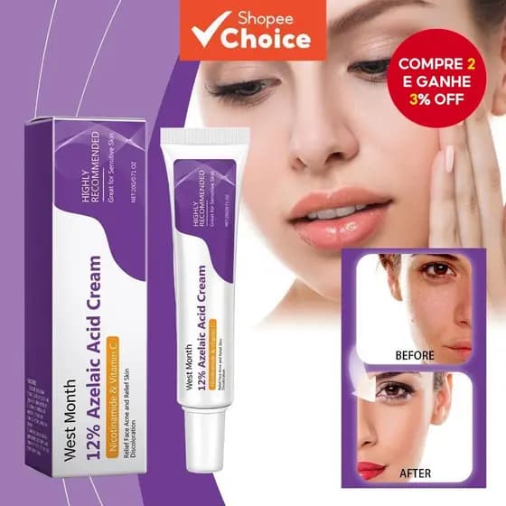 West Month Ácido Azelaico Creme Reparador Suave De Limpeza De Pele Facial