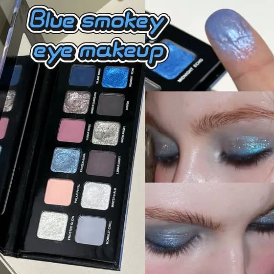 HERORANGE Paleta de Sombras Multiuso, 12 Cores de Tons de Lobo, Fosco, Glitter e Brilho para Clareamento Sob os Olhos e
