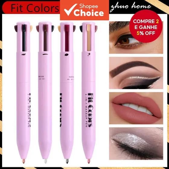 Fit Colors Multi-Efeito 4 Em 1 Lápis De Sobrancelha Delineador , Caneta Delineadora Labial De Contorno À Prova D'água De