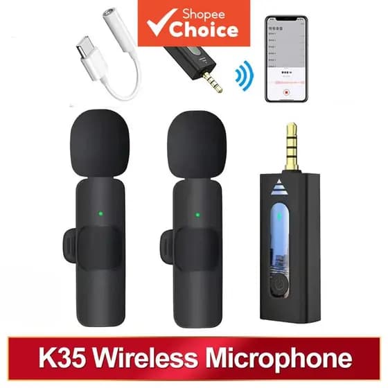 Microfone de Lapela Lavalier Wireless Bluetooth Mini Microfone para Celular PC Móvel Gravata Pro