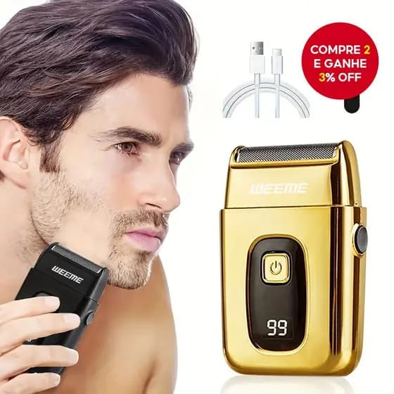 Barbeador Alternativo Recarregável Masculino – Poderoso Aparador De Barba E Rosto , Display Digital De Viagem , Tratamen