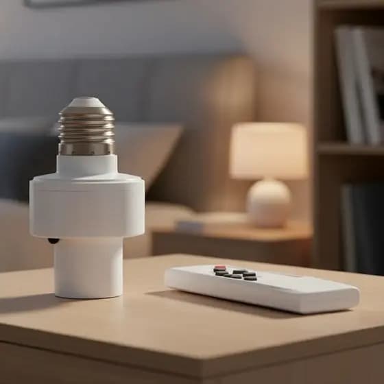 2026 Suporte de lâmpada LED conversível inteligente infravermelho E27 AC85-265V com controle remoto IR - Conveniência
