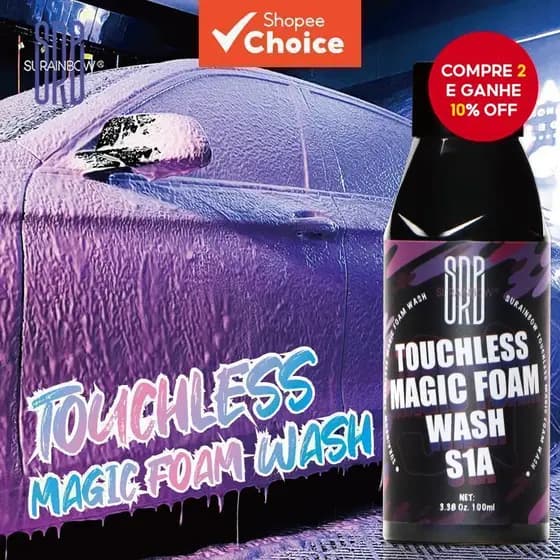 SURAINBOW Espuma Rosa Roxa para Lavagem de Carros, Alta Espuma, Fórmula Concentrada para Maior Ação de Limpeza,