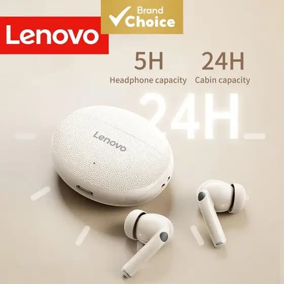 Fones de Ouvido Lenovo EA230P, TWS, Bluetooth sem Fio, Cancelamento de Ruído, Baixa Latência, Microfone HD, Ajuste