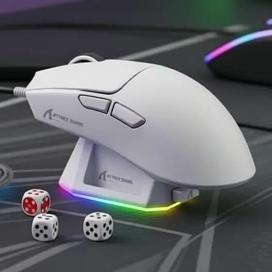 Mouse Gamer ATTACK SHARK X11, Sem Fio, PAW3311, Tri-Modo (2.4G/Bluetooth/Com Fio), Dock de Carregamento Magnético