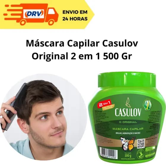 Máscara Capilar Casulov 2 em 1 Original 500 Gr - Máscara Capilar - Creme para Hidratação - Máscara