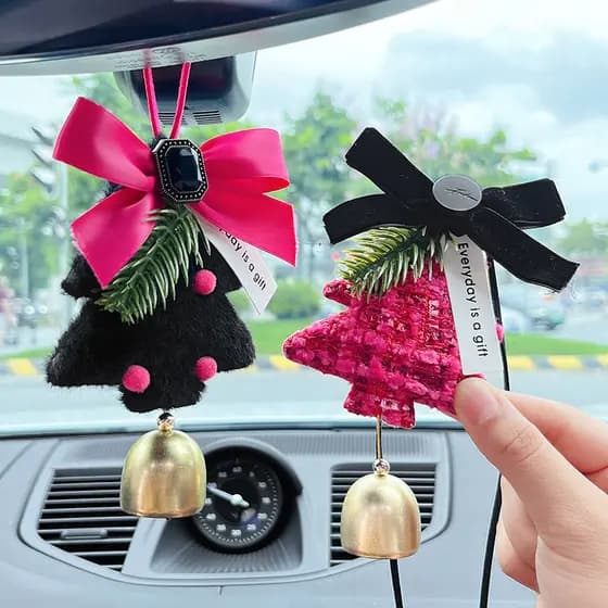 Espelho retrovisor do carro menina enfeites de carro