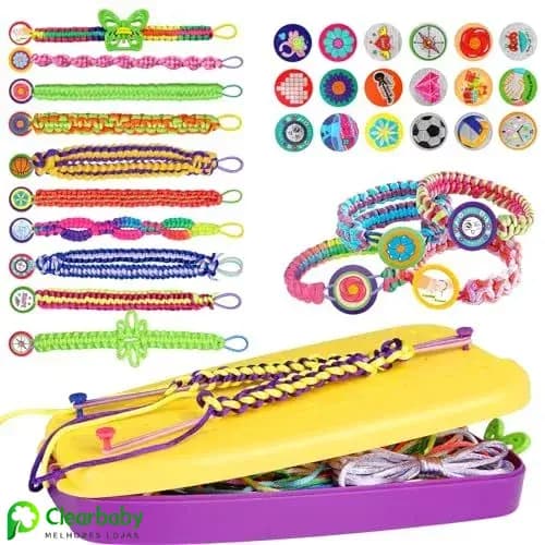Kit Criativo de Artes DIY Pulseiras Infantís Montagem e Decoração