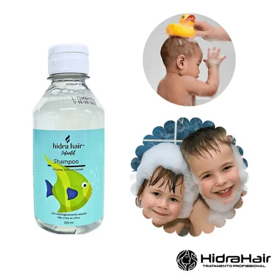 Shampoo Infantil Sem Lágrimas Limpeza Suave Kids Hidra Hair 250mL