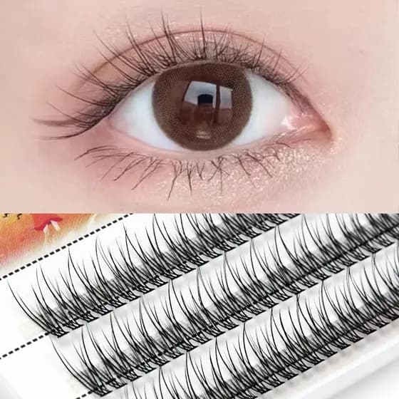 Extreme Beauty Cílios Tufos Sem Nó Com Volume de individuais cílios postiços Extensões de cílios tufinho naturais