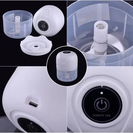 【Opção】Mini Processador Elétrico Moedor+Mini Triturador Processador Manual De Temperos Alho Cebola