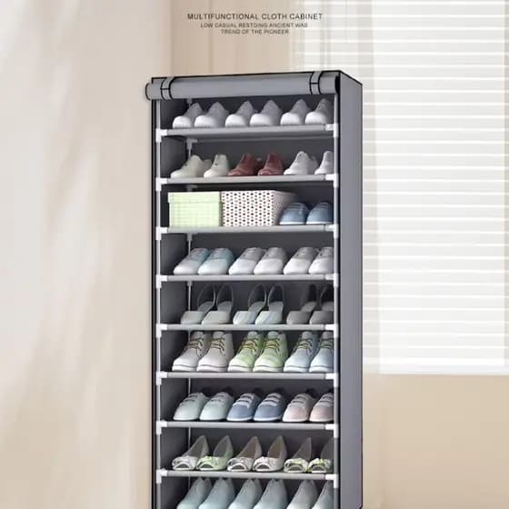 Sapateira Para Calçados 9 Andar Para De Sapatos Organizador DesmontáVel Cinzento