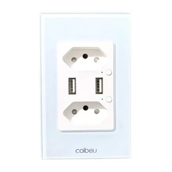 Tomada Inteligente De Painel WiFi 2 USB Colibeu