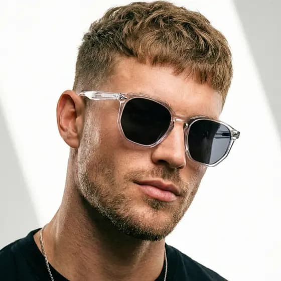 Óculos de Sol Cristal Transparente Premium Mais Vendido Tendencia Verão uv400 Masculino Feminino