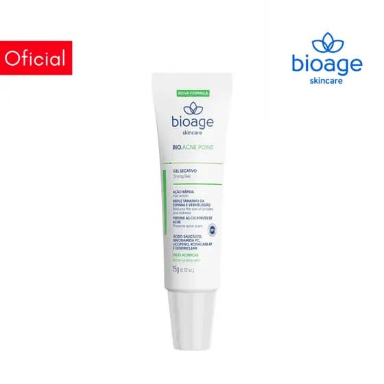 Bioage Gel Secativo Antiacne Rápida Ação Secativa e Redução de Espinha 15g