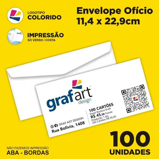 Envelopes Personalizados com sua Logomarca Ofício Carta para Folhas A4 dobrada