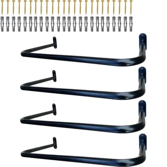 Kit 4 Cabideiros Araras 60cm Fixas De Parede Organização