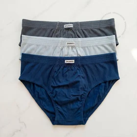 Kit 3 Cueca Nawes Plus Size G1 Ao G4 Slip Masculina 100% Algodão Tradicional Normal Cavada Dia a Dia