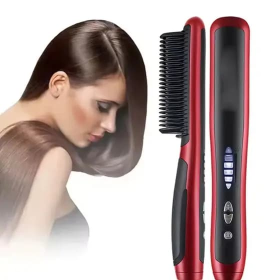 Escova Alisadora 5 em 1 Bivolt com Controle de Friz Escova Alisadora com Aquecimento Rápido e Design Ergonômico