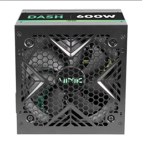Fonte Gamer Vinik Dash 600W V3 Black - Silenciosa e Eficiente⚡