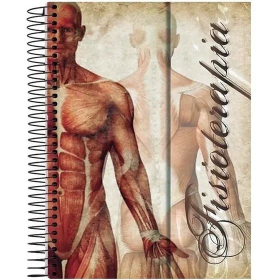 Caderno Fisioterapia Capa Dura 80 Folhas 1 Matéria