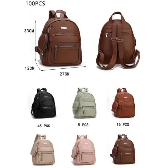 Mochila Bolsa Feminina Casual Escolar Trabalho Viagem Couro Sintéticos
