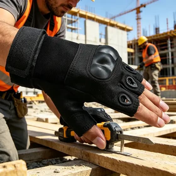 1 Par De Luvas De Meio Dedo Para Homens E Mulheres , Esportivas De Trabalho Ao Ar Livre Duráveis Escalada , Acampamento