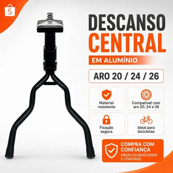 Descanso Central Bicicleta Pezinho Tipo Cavalete Bike Aro 26 Aro 24 Aro 20 Bicicleta Motorizada