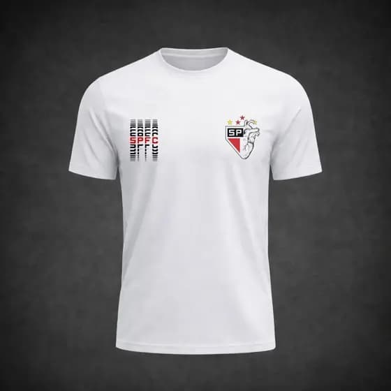 Camisa Masculina SPFC São Paulo Tricolor Camisa De Time Tricolor100% Algodão Envio Rápido/Imediato Polar.clothing.store