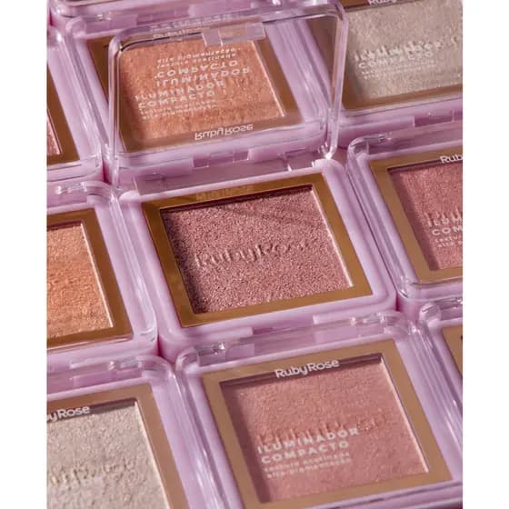 Iluminador Compacto Facial Alta Pigmentação Ruby Rose 8,3g - HB859