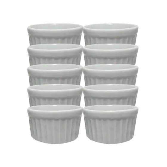 Kit 5 Comedouro De Porcelana Pequeno 90 ml para Pássaros
