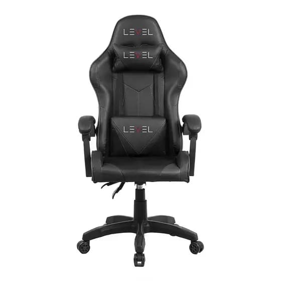 Cadeira Gamer Reclinável Ergonômica Giratória Couro Sintético PU LV-C01DN Preta