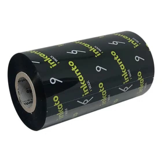 Ribbon 110x300 Cera (wax) Armor Inkanto AWR1 Externo para impressora térmica Zebra Argox Elgin Postek Zetex L42Pro