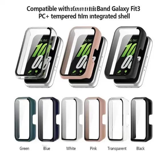 Capa Protetora Bumper Acrílica com Vidro Temperado para Samsung Galaxy Fit 3 – Proteção Completa