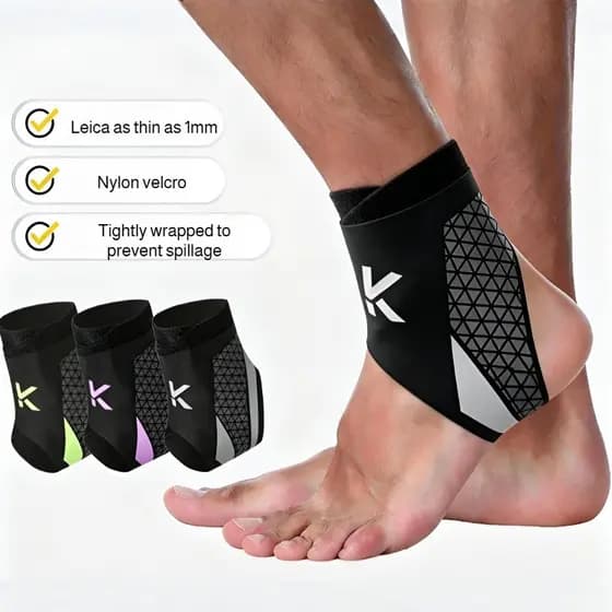 Suporte para tornozelo para homens e mulheres, incluindo aqueles que usam tornozeleiras, protege os tornozelos.