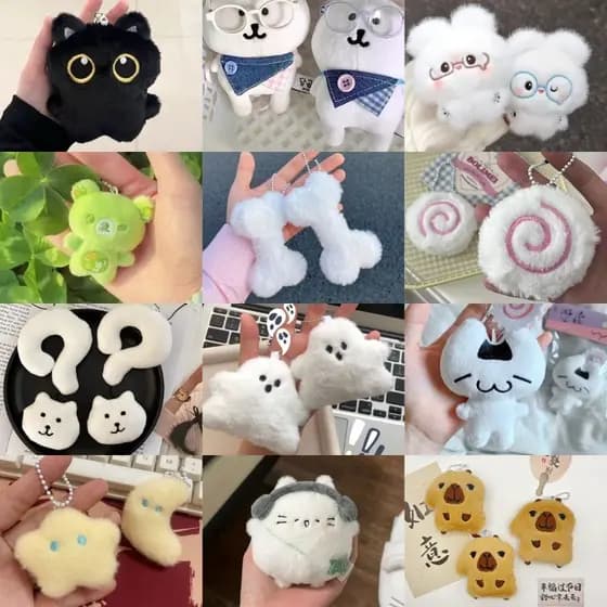 Bonito Coelho Lua Estrela Chaveiro Osso De Pelúcia Boneca Pergunta Urso Macio E Adorável Acessório Para Sacos Chaves