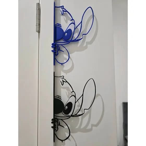Enfeite de Porta Stitch Espiando | Decoração Criativa | Geek e Divertido