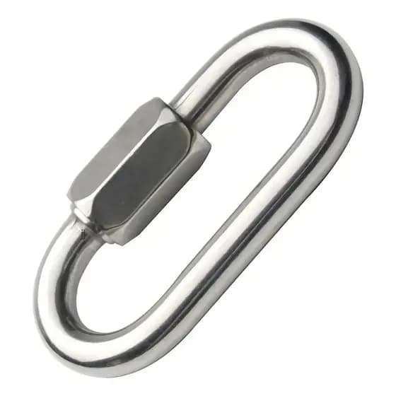 Mosquetão Oval C/ Trava Rosca 5x50mm Aço Galvanizado Escolha a Quantidade