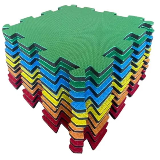 Kit 10 Tatames 50x50 20MM Colorido Economico