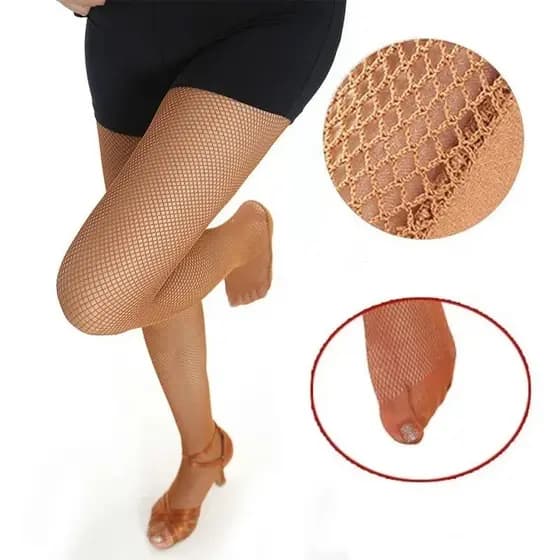Meia De Rede Dura Feminina ,-Calça Arrastão Profissional Meias De Dança Latina Para Mulheres